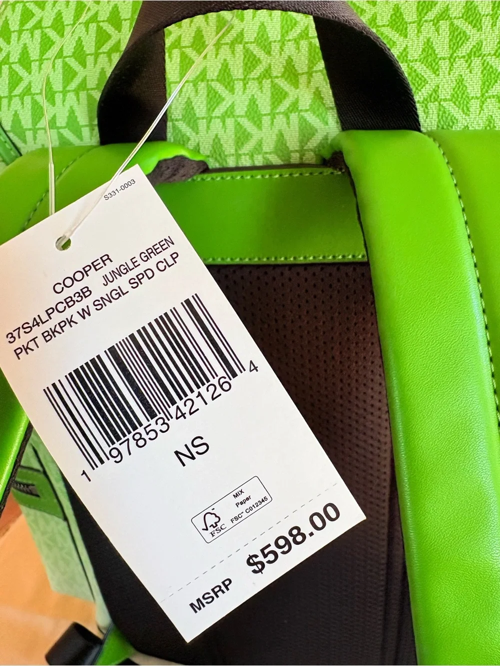 Michael Kors Neon Green Ombre Signature Backpack